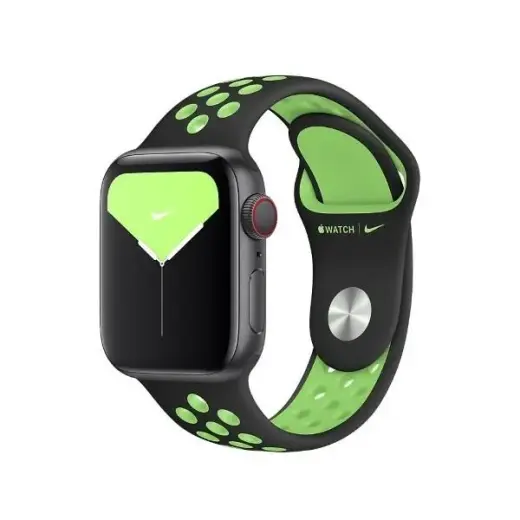 Apple Nike Sport viedpulksteņa siksniņa priekš Apple Watch (38/40/41 mm) | silikons | melna/laima