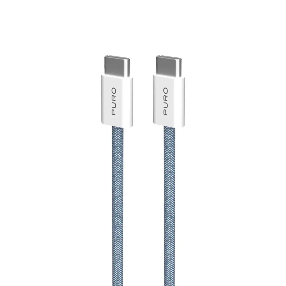 Puro Fabrik datu pārraides un uzlādes vads | USB-C uz USB-C | 60W | 1.5m | zils