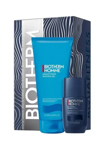 Set Biotherm Homme Aquafitness Shower Gel 200ml + Deo Roll-On 75ml