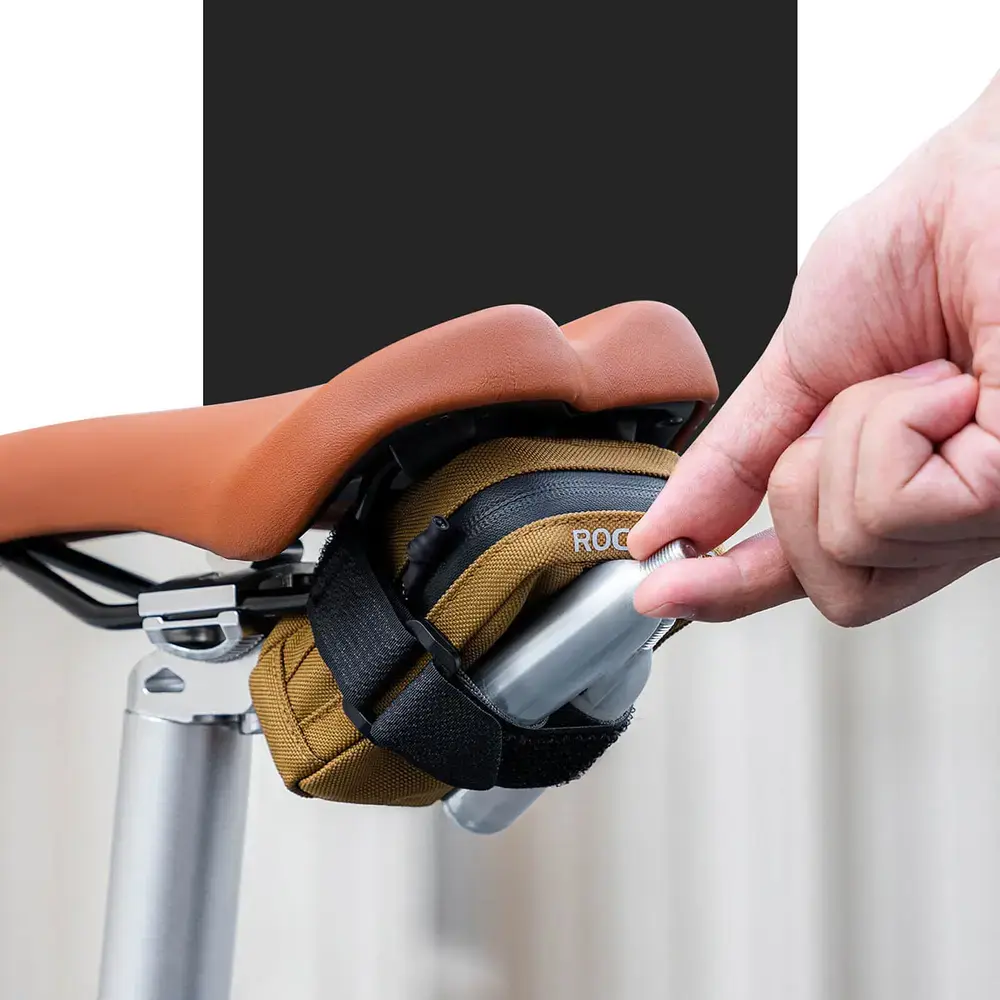 Torba rowerowa Rockbros F006 podsiodłowa 0,35 l - brązowa