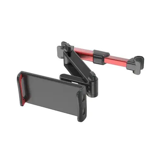 Car holder telescopic, headrest mount 4-11 inches black-red