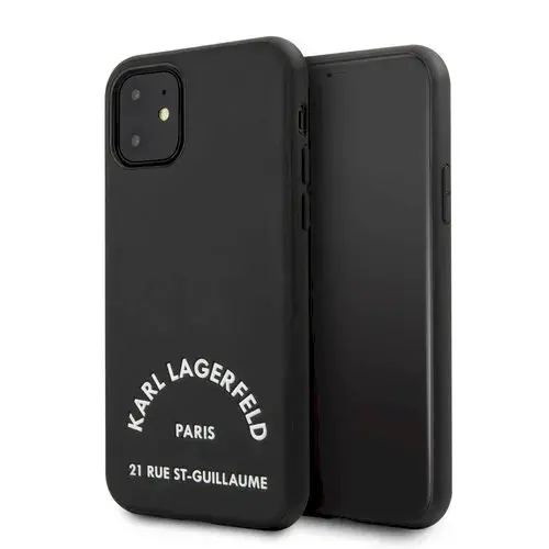 Karl Lagerfeld KLHCN61NYBK Rue St Guillaume Cover For Apple iPhone 11 Black