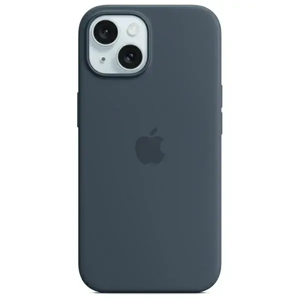 Etui Apple MT0N3ZM|A iPhone 15 | 14 | 13 6.1" MagSafe niebieski|storm blue Silicone Case