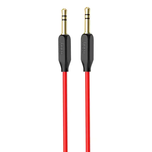 Hoco UPA11 Premium AUX vads 3.5 mm -> 3.5 mm 1m Sarkans