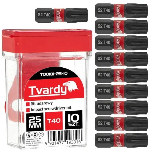 Löökkruvikeeraja otsik T40 25mm S2 – karp
