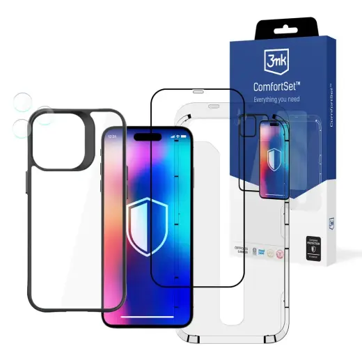 3mk Comfort Set tempered glass for phone iPhone 14 Pro Max