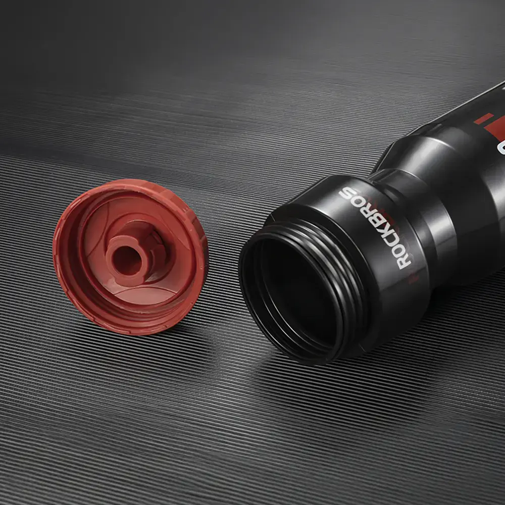 Rockbros 750 ml Bike Bottle - Transparent Black with Red Mouthpiece