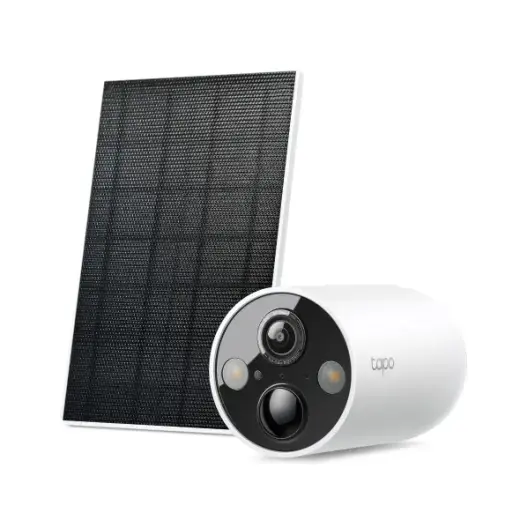 Solar-Powered Security Camera Kit, Wi-Fi, 2K 4MP, IP66, Color Night Vision