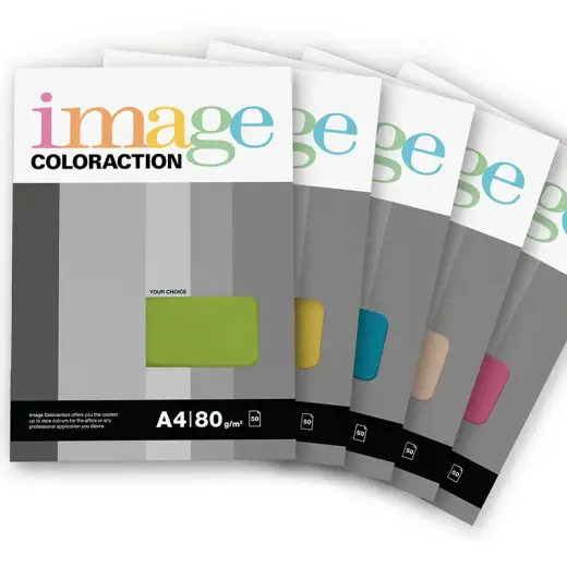 Krāsains papīrs IMAGE COLORACTION, A4, 80 gsm, 50 loksnes, MALTA / MID BLUE