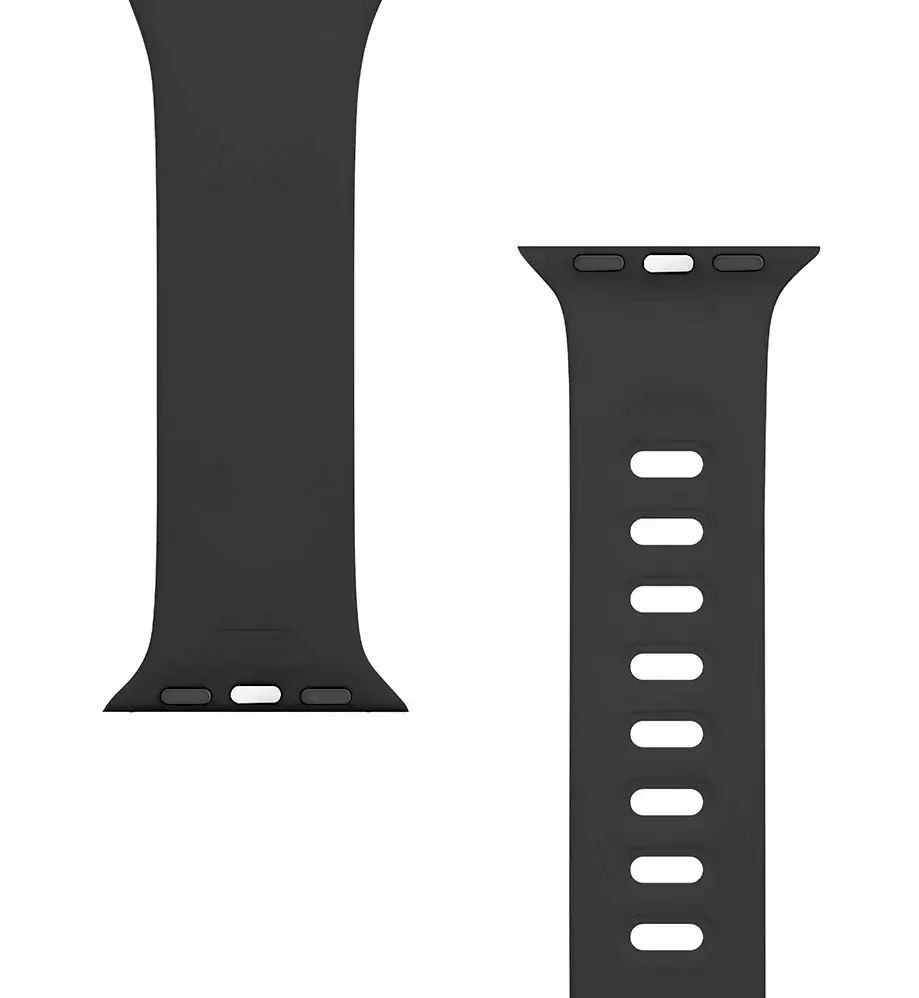 Tactical 789 Silicone Band with Buckle for Apple Watch 1|2|3|4|5|6|7|SE 38|40|41mm Grain Black