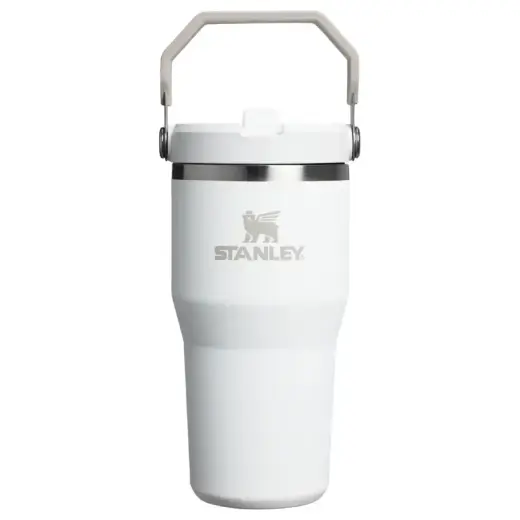 Термокружка с трубочкой IceFlow Flip Straw 2.0 Tumbler 0.59L белого цвета.