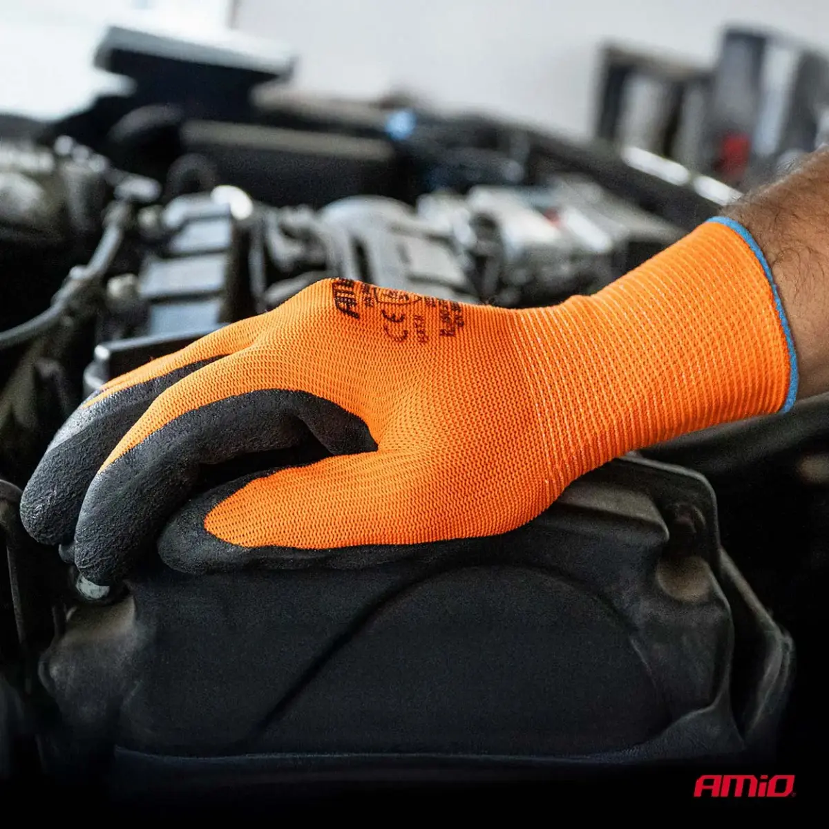 PE Latex foamsafety gloves 4 pcs Size 9 (2 pairs), 2132X AMIO-04640