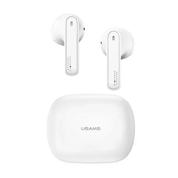 USAMS Słuchawki Bluetooth 5.0 TWS SM series bezprzewodowe biały|white BHUSM01 (US-SM001)