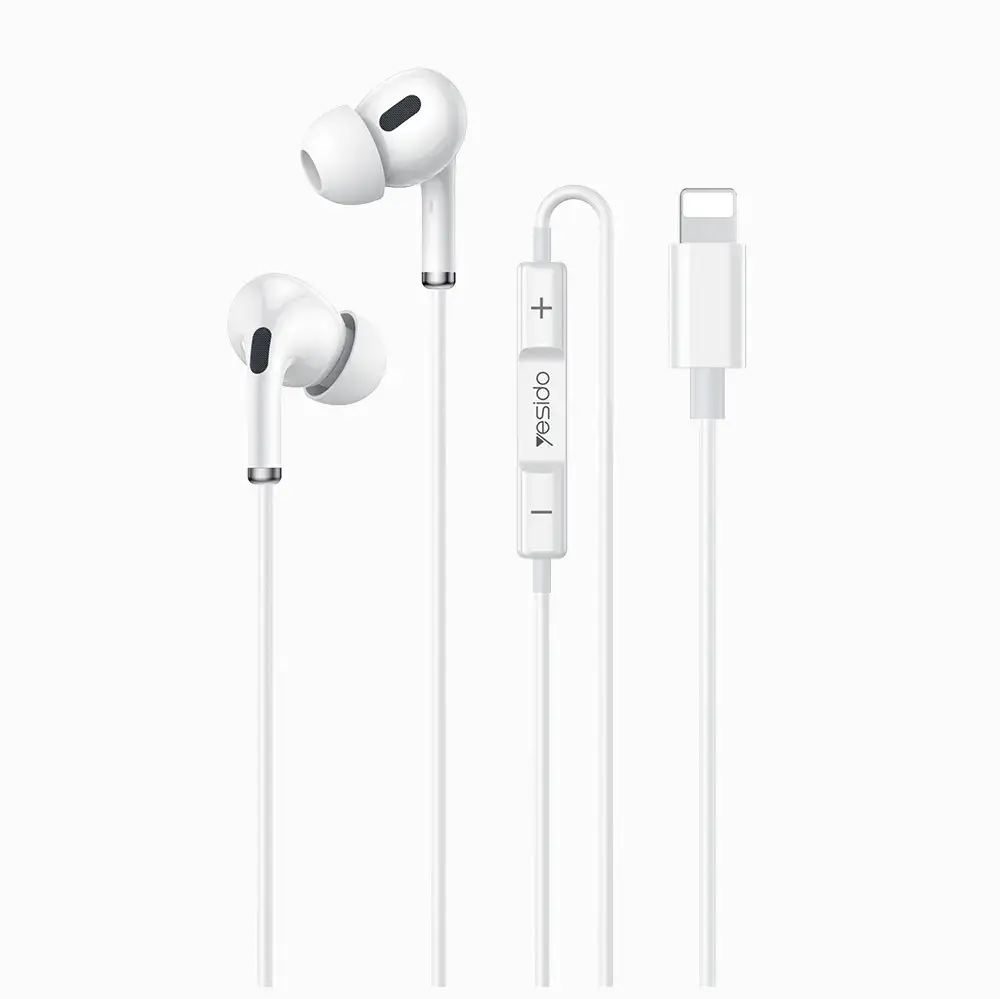 Yesido Earphones YH52 with microphone Lightning white