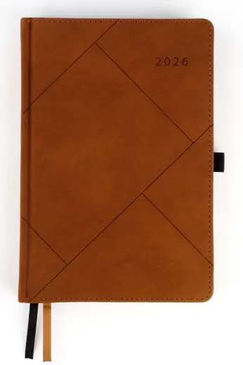 Plānotājs FASHION SPECIAL EDITION 2026, PU, A5, diena, brūna krāsa (Latviešu valodā)