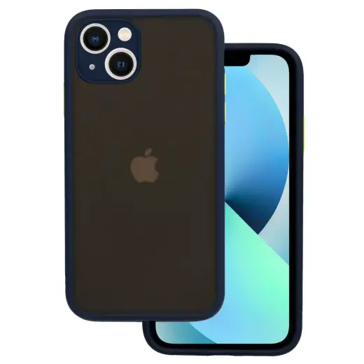 Vennus Color Button Bumper telefoni ümbris iPhone 11 Pro tumesinine