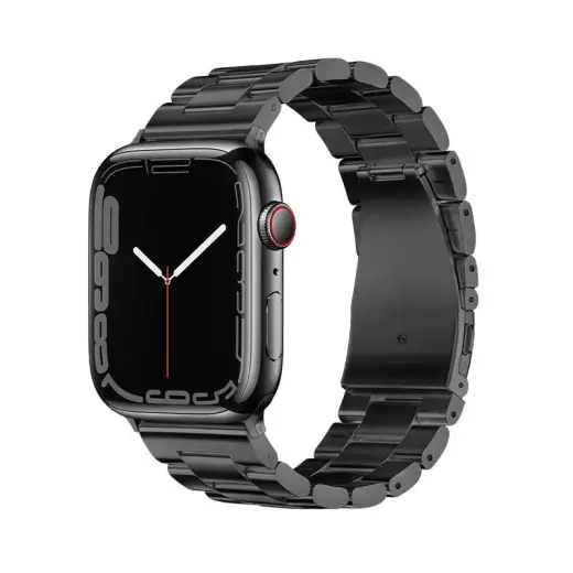 Forcell F-Design išmaniojo laikrodžio dirželis Apple Watch (38/40/41 mm) | nerūdijantis plienas | juodas