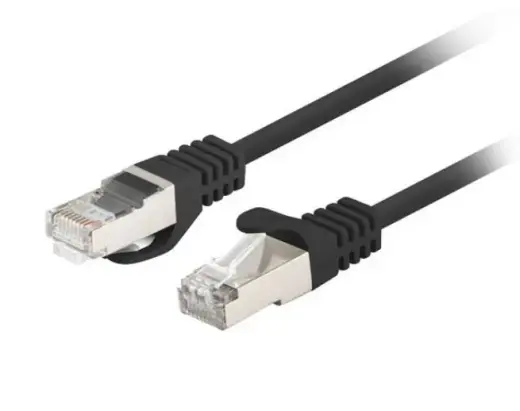 Patchcord kat.6 FTP 0.5m czarny Fluke 10-pack