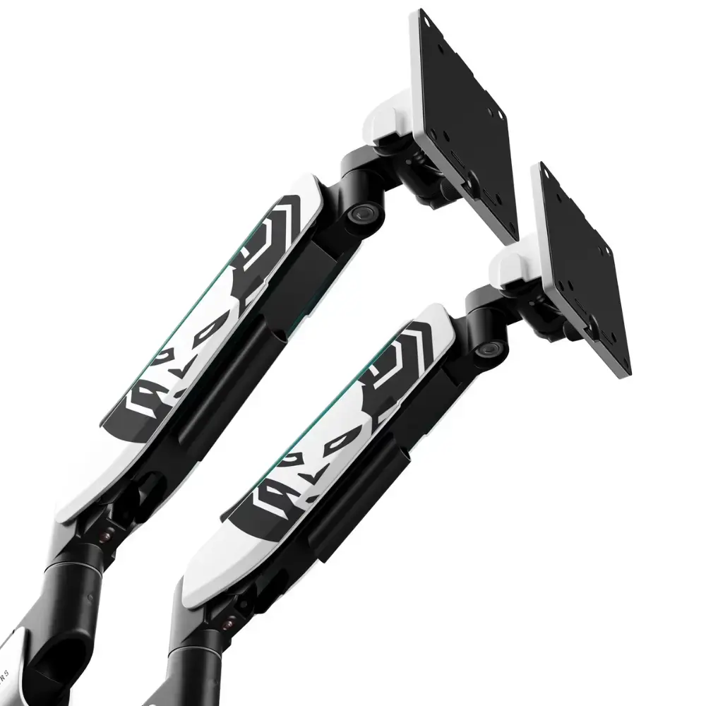 Diablo RGB X-Arm Dual 35" Dual Monitor Mount white and black