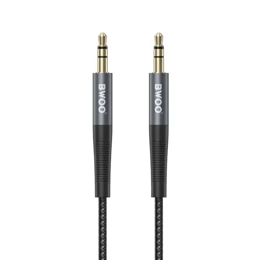 BWOO Nylon braided+Aluminum-alloy shell aux cable BO-AUX064 3.5mm to 3.5mm