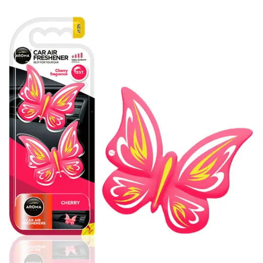 Car air freshener AROMA FANCY SHAPES BUTTERFLY Cherry
