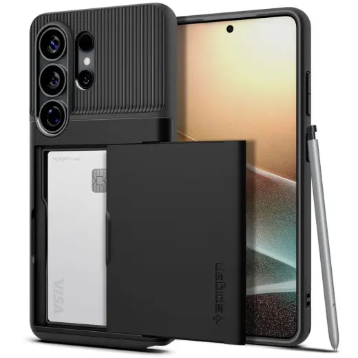 Spigen Slim Armor CS telefono dėklas Samsung Galaxy S26 Ultra (S948) juodas