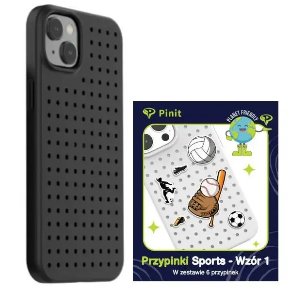 Pinit Dynamic + Sports Pin maciņš telefonam iPhone 14 Plus | iPhone 15 Plus melns