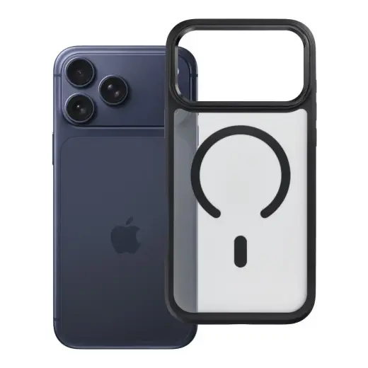 Forcell F-Protect Smoke Hybrid Premium maciņš ar MagSafe atbalstu telefonam iPhone 17 Pro Max | iPhone 18 Pro Max melns