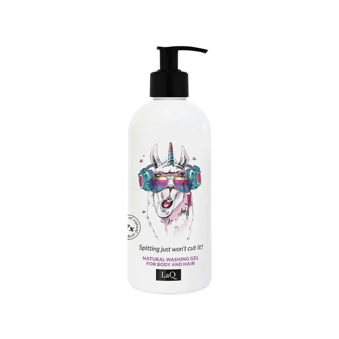 LaQ, Llama, Cleansing & Hydrating, Shower Gel, For Hair & Body, For All Skin Types, 300 ml