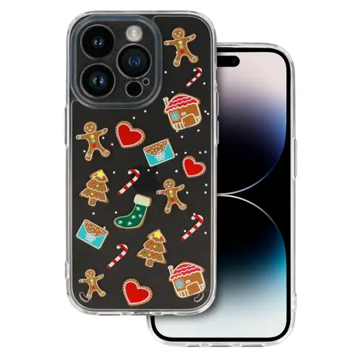TEL PROTECT Christmas Case for Iphone 13 Pro Max Design 2 Clear