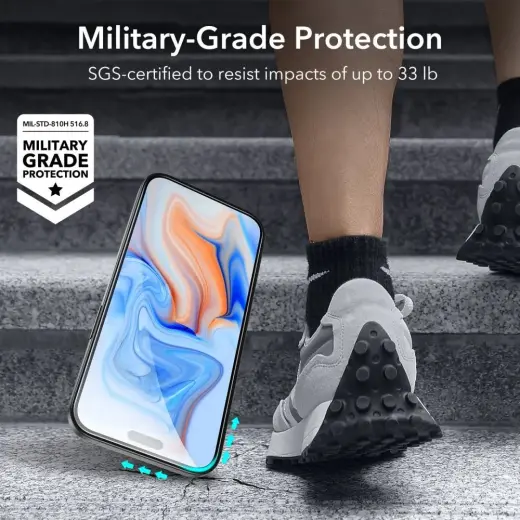 ESR TEMPERED GLASS 2-PACK IPHONE 15 BLACK Photo