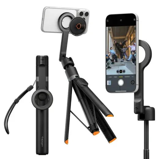 SPIGEN S582W BLUETOOTH SELFIE STICK TRIPOD BLACK