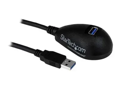 StarTech.com 5ft SuperSpeed USB 3.0 Extension Cable for Desktop - STP - USB-A Male to USB-A Female Cable for Computer - Black (USB3SEXT5DKB) - USB extension cable - USB Type A to USB Type A - 1.5 m