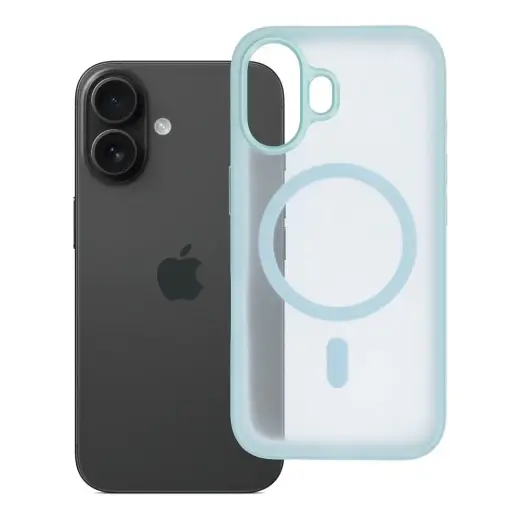 Flexline Mag Cover telefono dėklas su MagSafe palaikymu iPhone 16 žalias