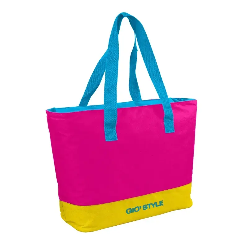 Termiskā soma Beach Fluo Tote asorti, zaļa/rozā//dzeltena/gaiši zila