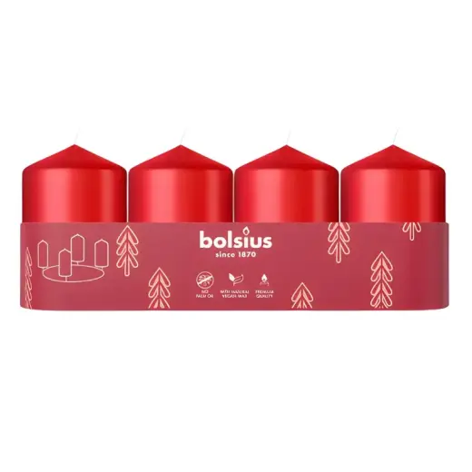 Sveces cilindrs 4 gab. Ø60x40mm sarkanas