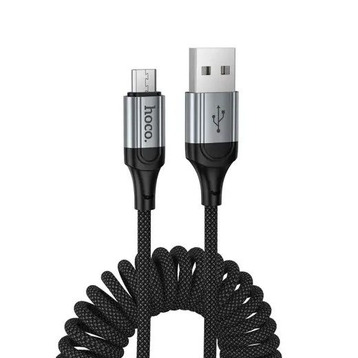 Hoco X121 datu pārraides un uzlādes vads | USB-A uz Micro USB | 12W | 1.5m | melns