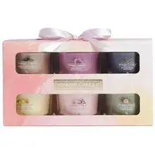 Gift set of 6 votive candles in glass