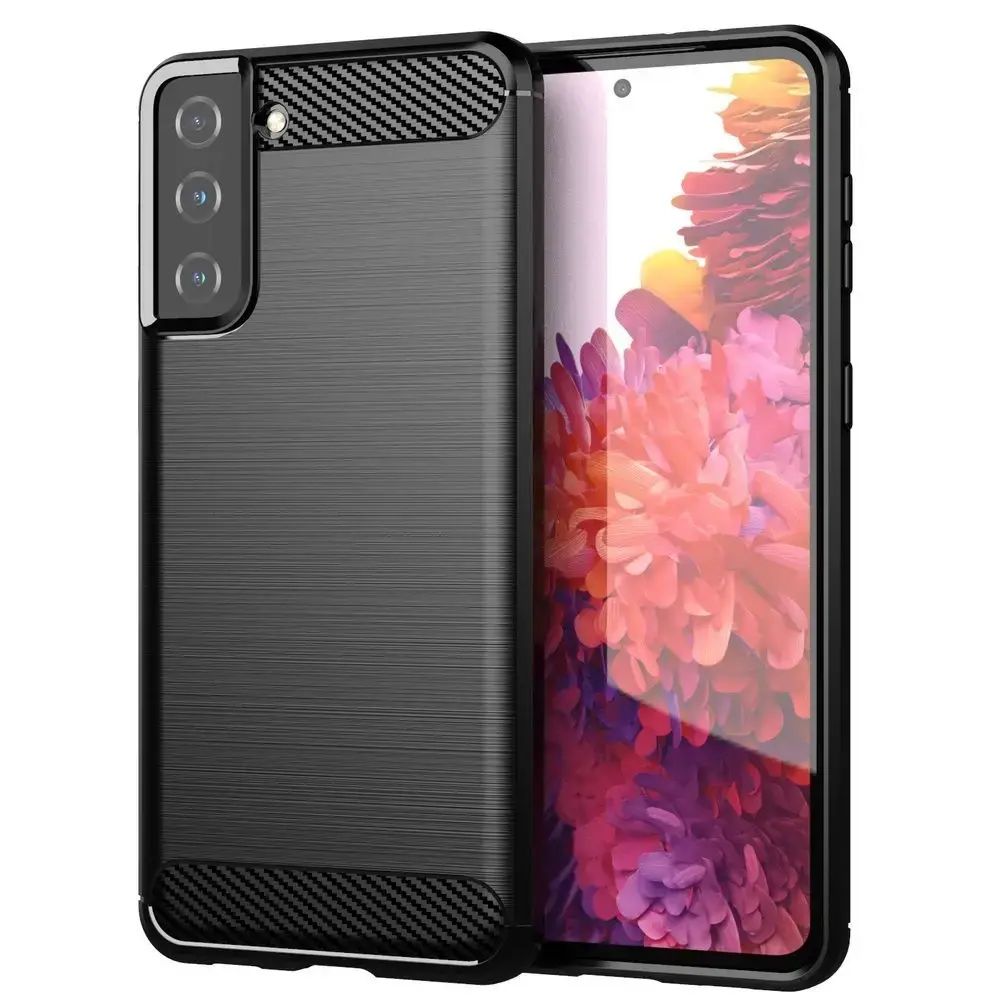 Carbon Case maciņš telefonam Samsung Galaxy S21+ (G996) melns