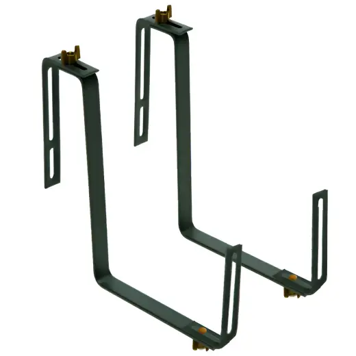 Balcony box holder, metal, adjustable