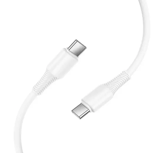 HOCO X120 data transfer and charging cable | USB-C to USB-C | PD, QC 3.0 | 60W | 1m | white
