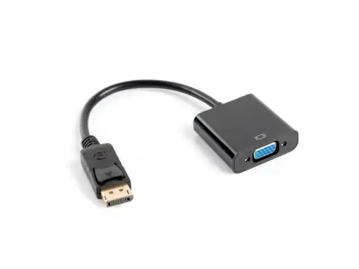 DisplayPort Adapter (M) -> VGA 15 pin (F) black on the cable