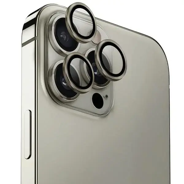 Uniq Optix Aluminum Camera Lens Protector iPhone 16 Pro | 16 Pro Max with applicator - titanium