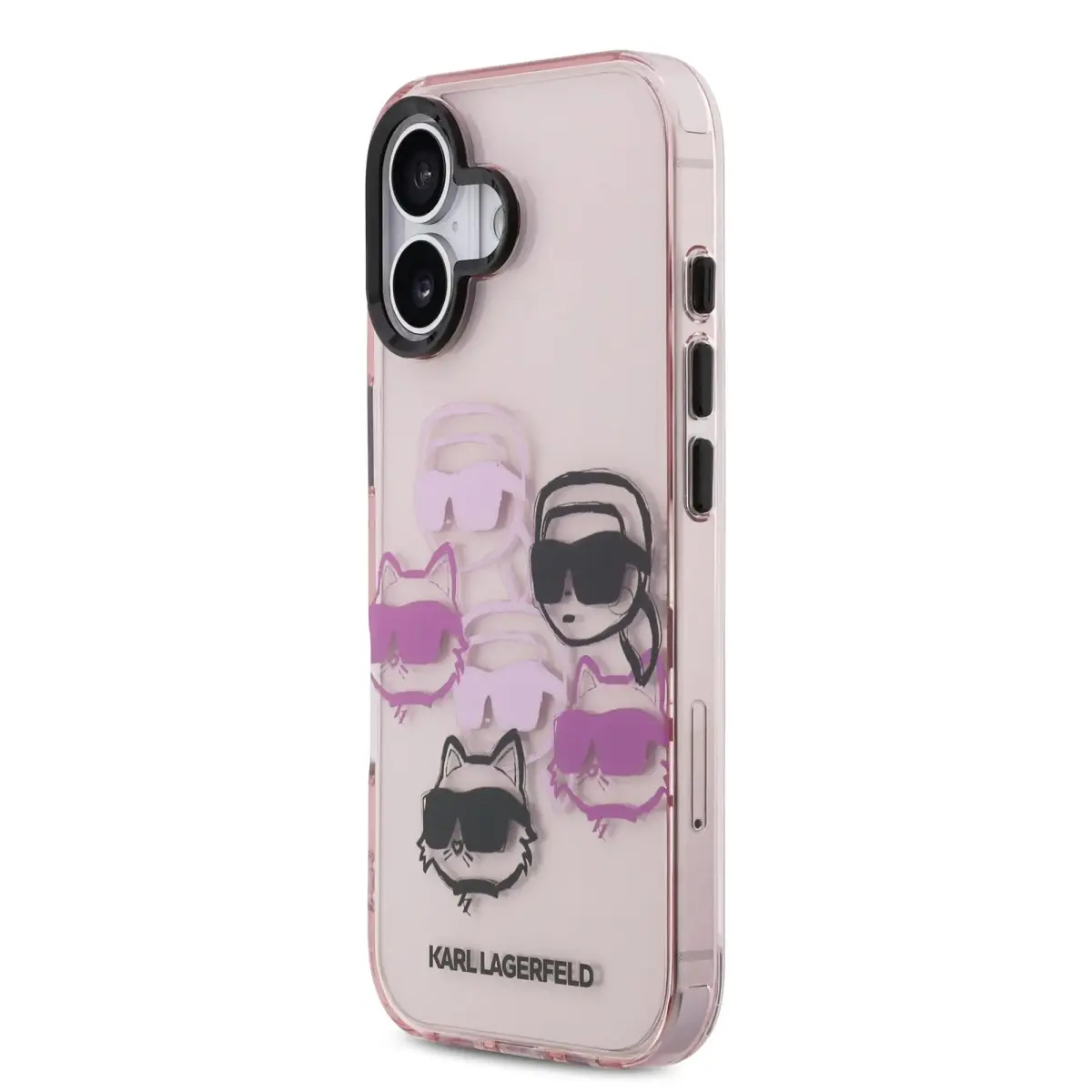 Karl Lagerfeld IML Multi K&CH Heads maciņš telefonam iPhone 17 rozā