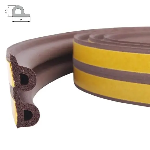 Sealing rubber double P profile brown (2x50m) m