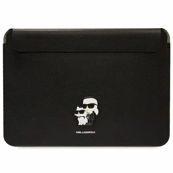 Karl Lagerfeld Saffiano Karl and Choupette NFT soma portatīvajam datoram 13|14" melna