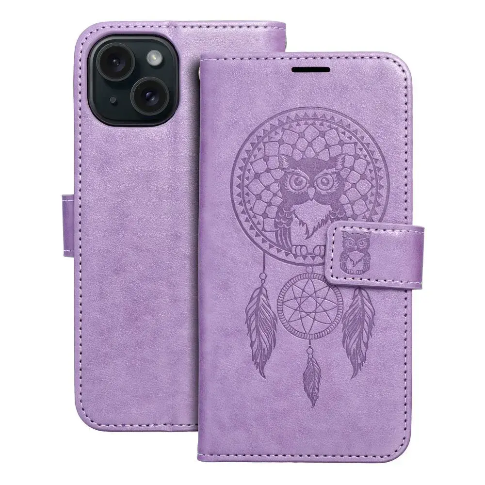 MEZZO dreamcatcher чехол-книжка для телефона iPhone 15 фиолетовый