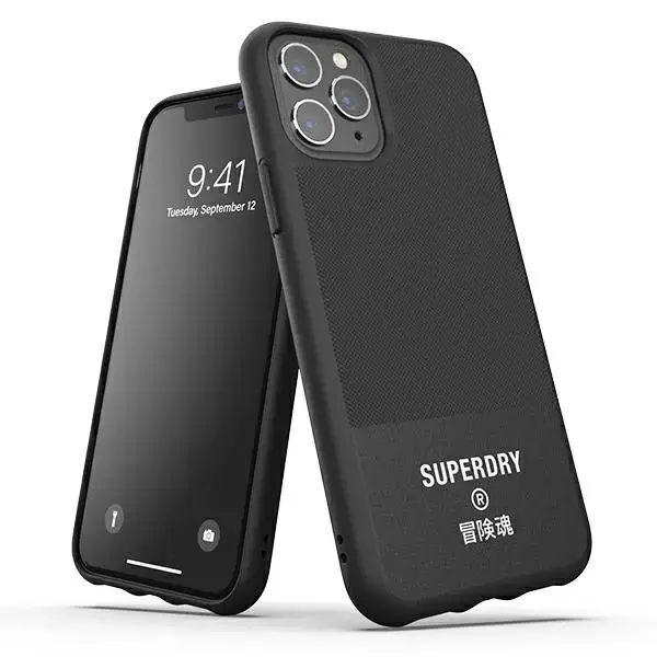 SuperDry Moulded Canvas iPhone 11 Pro Ma x Case czarny|black 41550