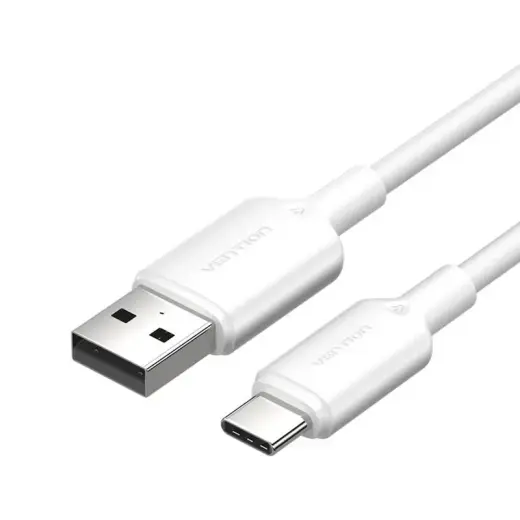 Vention CTQWF datu pārraides un uzlādes vads | USB-A uz USB-C | 15W | 1m | balts
