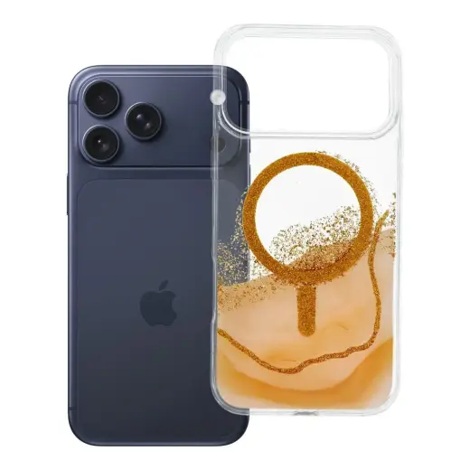 Golden telefono dėklas su MagSafe palaikymu iPhone 17 Pro Max | iPhone 18 Pro Max auksinis